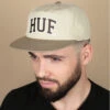 HUF Casquette Arch Logo Snapback Cream