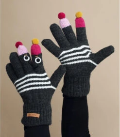 Barts Kids Puppet Gloves Dark Heather