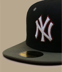 NEW ERA Side Patch 59Fifty New York Yankees Black New Olive -Cap Quette Magasin side patch 59fifty new york yankees black new olive 2