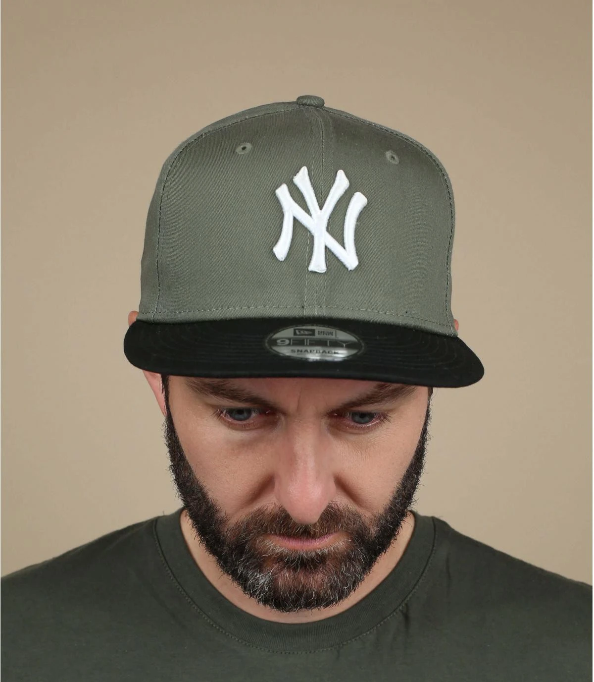 NEW ERA Snapback Colour Block NY 950 Olive Black 3 NEW ERA Snapback Colour Block NY 950 Olive Black