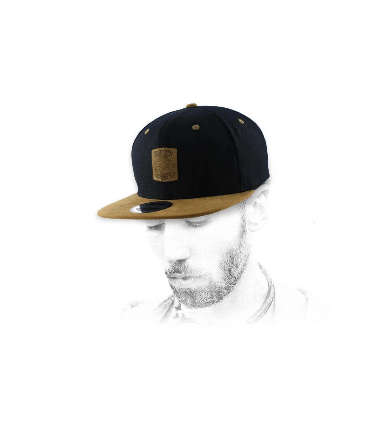 Snapback Pillow Line Black Brown 3 Snapback Pillow Line Black Brown