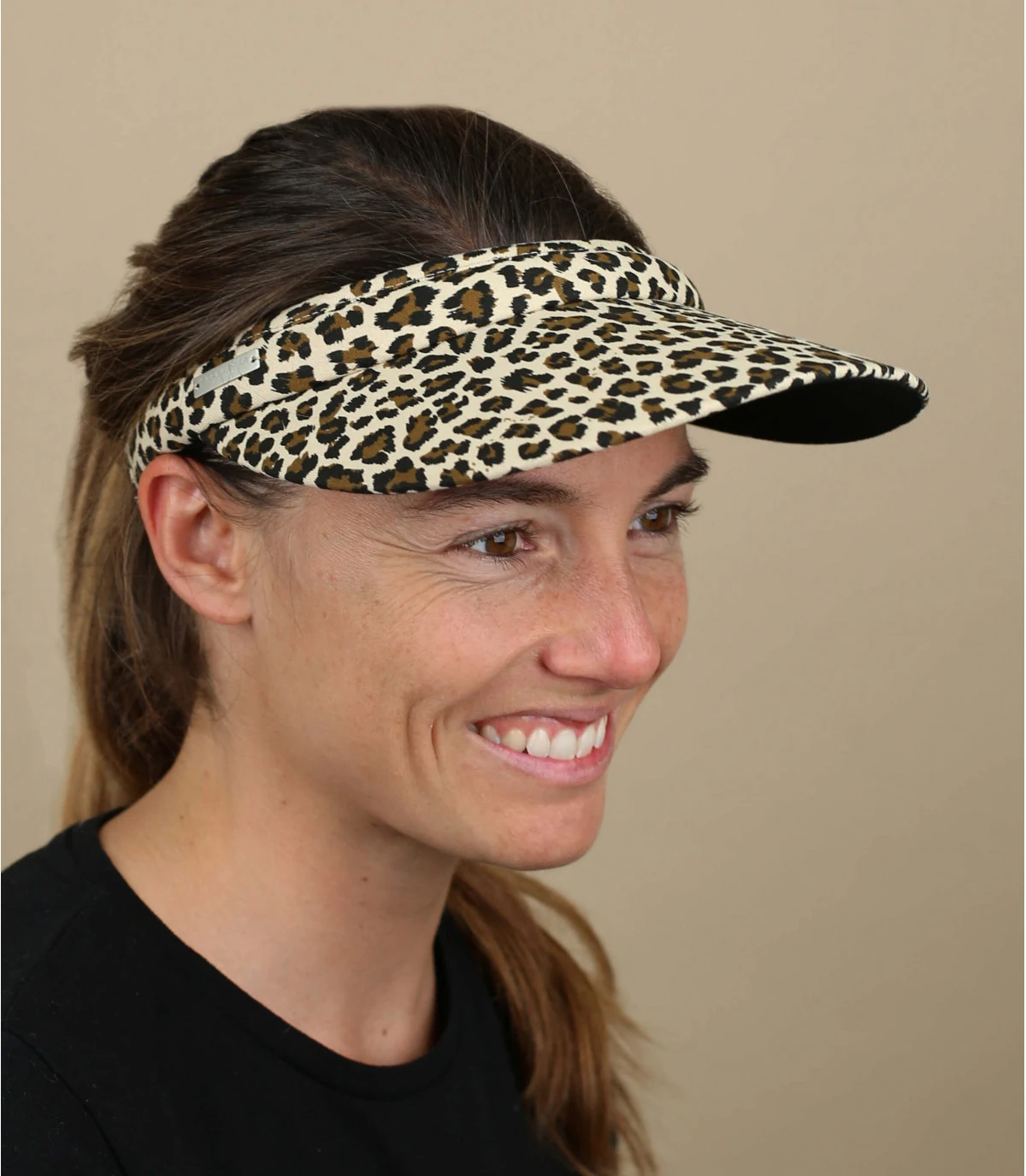 Seeberger Visor Leo Print Sand 3 Seeberger Visor Leo Print Sand